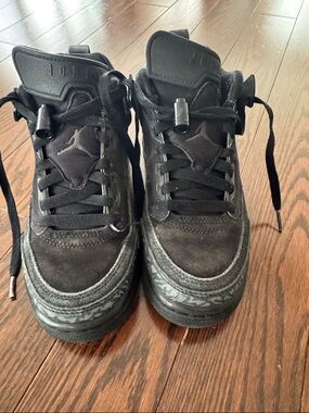 Jordan Men's Black Suede High-Top Sneakers